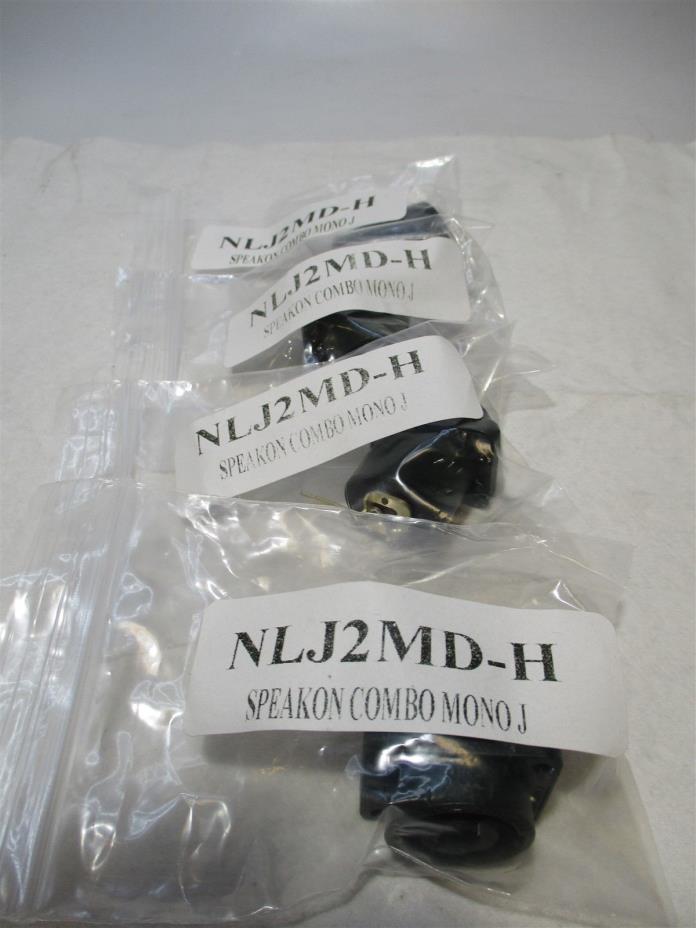 Neutrik (NLJ2MD-H) Speakon LoudSpeaker 2-Position Male Combo Mono Jack- Lot of 4