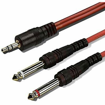 3.5 Mm To 6.35mm TS Cable 15ft,Ruaeoda 3.5mm TRS Dual Mono Stereo Y-Cable Cord
