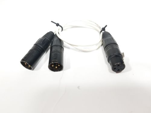 Neutrik Y Splitter 2 Male 3-Pin XLR Plugs To Female XLR  Audio Adapter Cable 18