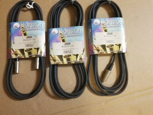 (3) Low Noise Balance Microphone Cable Horizon MIDIC-10 HORIZON 10 ft