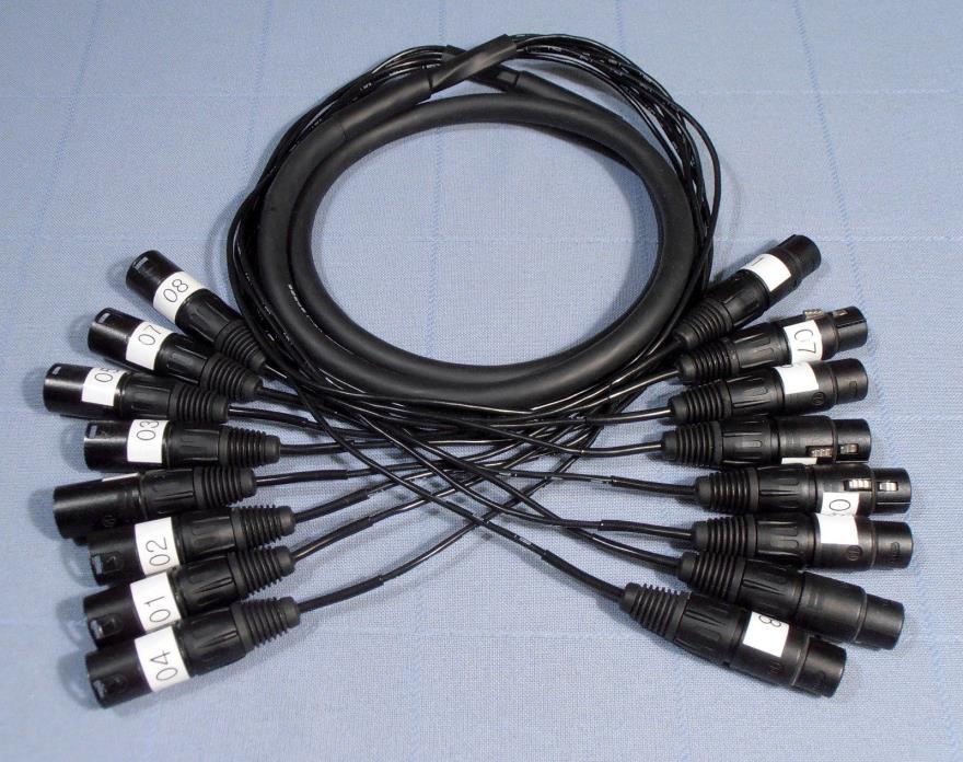 Custom 8 channel Snake Patch Cable 6ft - Mogami 2932 Neutrik F-MXLR