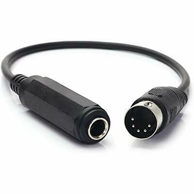 6.35mm(1/4inch) TRS To 5-Pin DIN MIDI Cable Adapter Connect An Speaker, Mixer