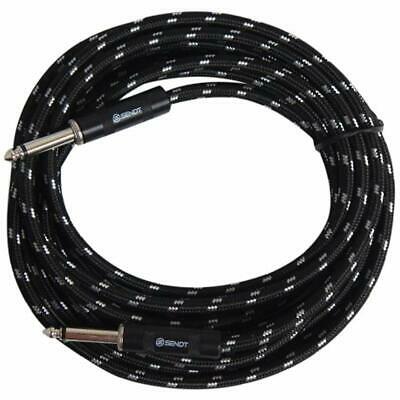 SNT-IC-18 Foot 1/4 Inch Male To Mono Nylon Braided Guitar/Bass Instrument Cable