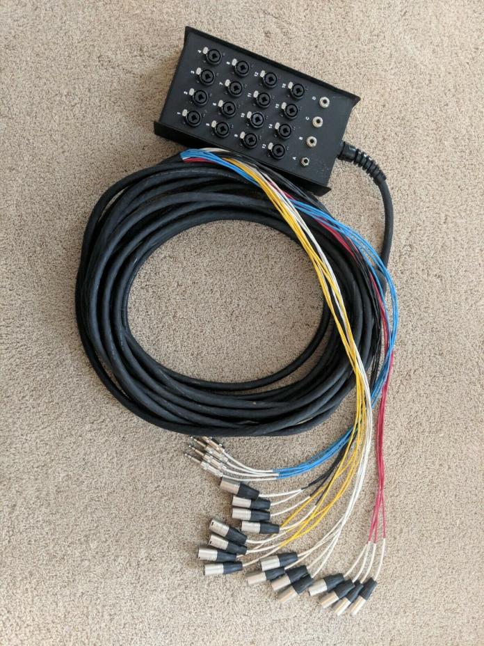 Livewire Advantage 16x4 Snake with XLR/TRS inputs and TRS Returns 50 ft. Black