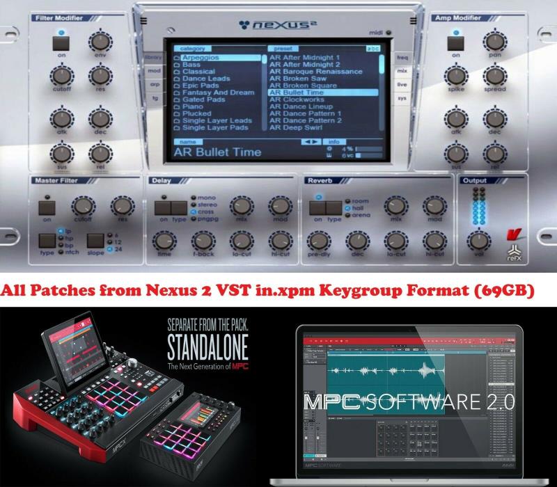 ReFX Nexus 2 Expansion for MPC X or MPC LIVE  All Instruments in Keygroup format