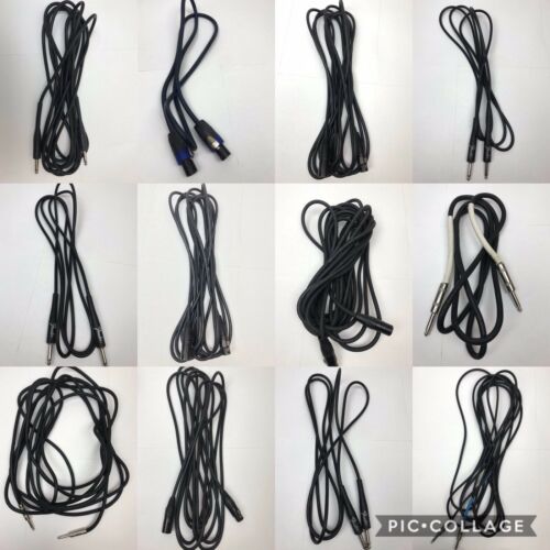 Lot of 12 Speaker XLR Microphone Cables 5' 10' 20' 25' 28' NO RESERVE