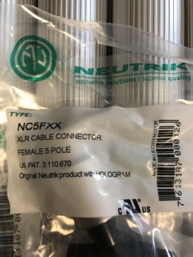 3x-Neutrik NC5FXX XLR 5-Pin Female Connector