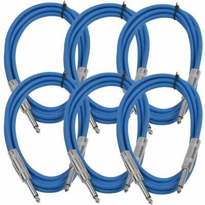 SASTSX-6Blue-6PK 6-Feet 1/4-Inch Guitar, Instrument, Or Patch Cable, Musical