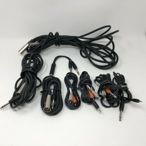 Assorted Audio Cable Lot XLR 1/4 Inch RCA DJ
