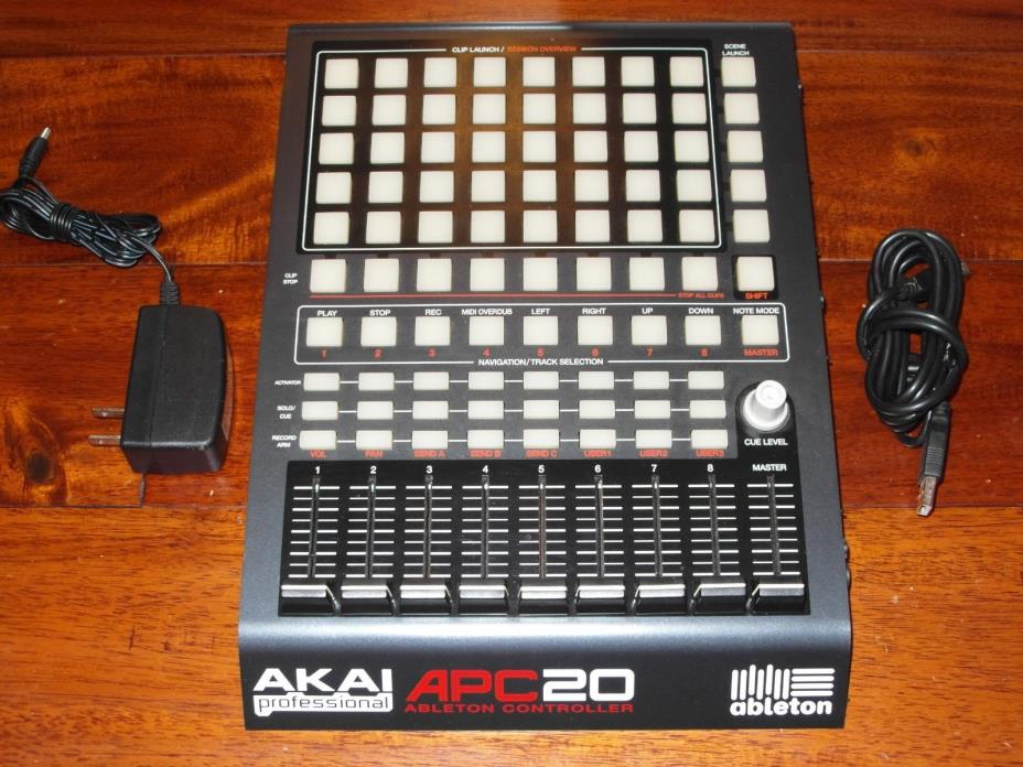 Akai APC20 - Ableton Performance Controller w/ Power Supply & USB Cable