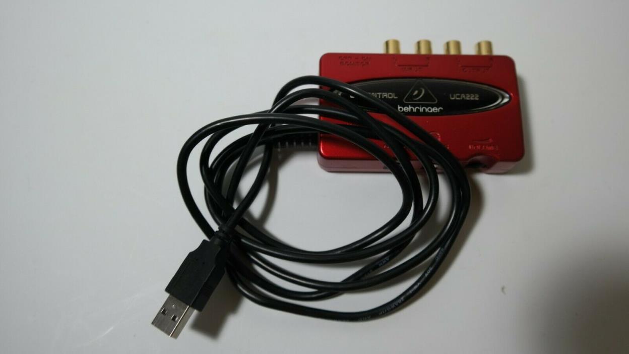 Behringer UCA222 U-control UltraLow Latency 2In 2Out USB Audio Interface Digital