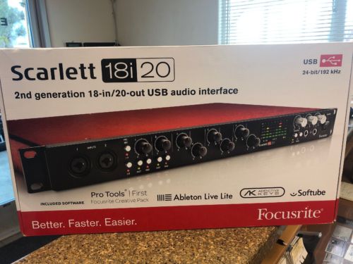 Focusrite Scarlett 18i20 USB Audio Recording Interface (2nd Gen)