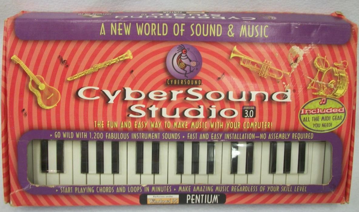 Cybersound Studio Computer MIDI Musical Keyboard Set - UNUSED in Original Box