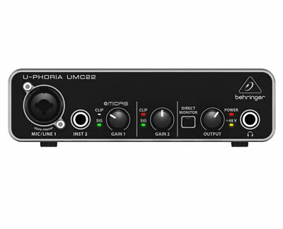 Behringer U-Phoria UMC22 2x2 Audio Interface PROAUDIOSTAR
