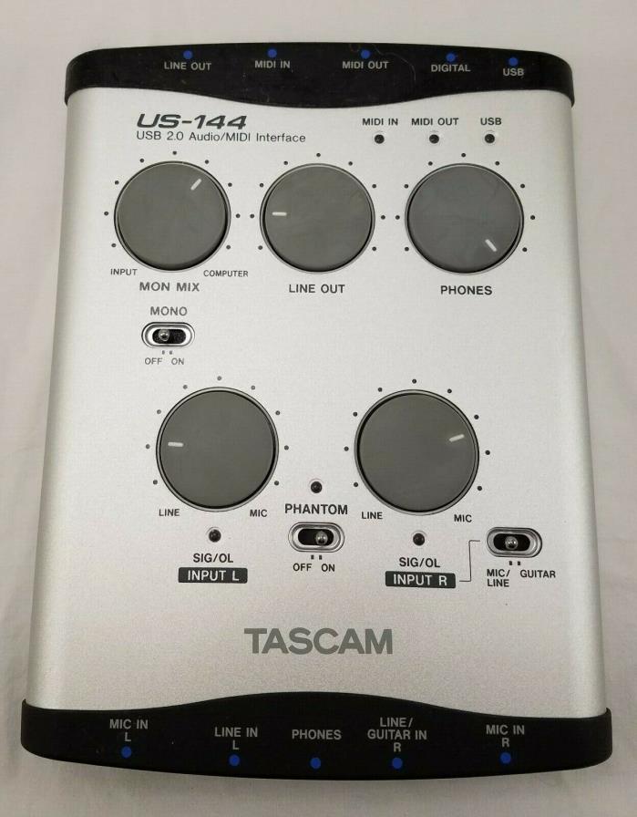 Tascam US-144 USB 2.0 Audio and MIDI Interface Recording Equip Guitar VoiceOver