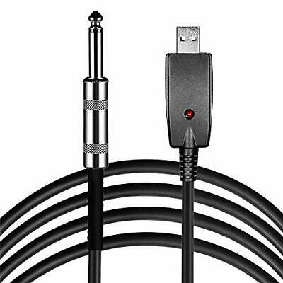 USB Guitar Cable TraderPlus 10 Feet Interface Male To 6.35mm 1/4