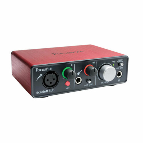 Focusrite Scarlett Solo USB Audio Interface with Red Plug-ins