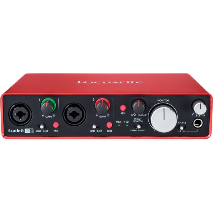 Focusrite Scarlett 2i4 (2nd Gen) USB Audio Interface + Pro Tools Software NEW!