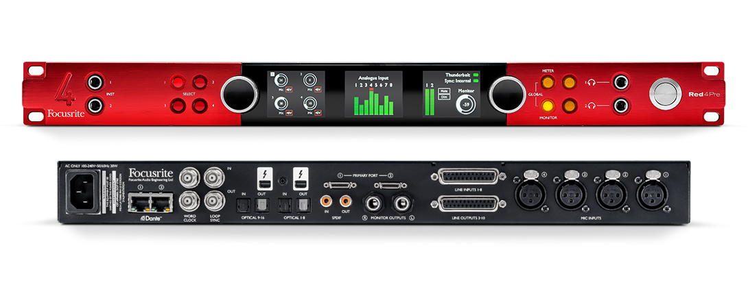 Focusrite RED 4Pre - Audio Interface with Thunderbolt 2