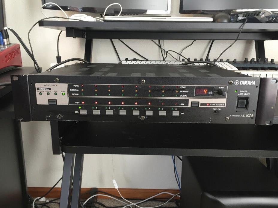 Yamaha AD824 A/D Converter AD-824 w/ MY8-AE Digital I/O AES/EBU Card