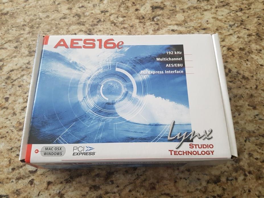 Lynx Studio AES16e PCIe Digital Interface Card, 192kHz/24 Bit, Unused