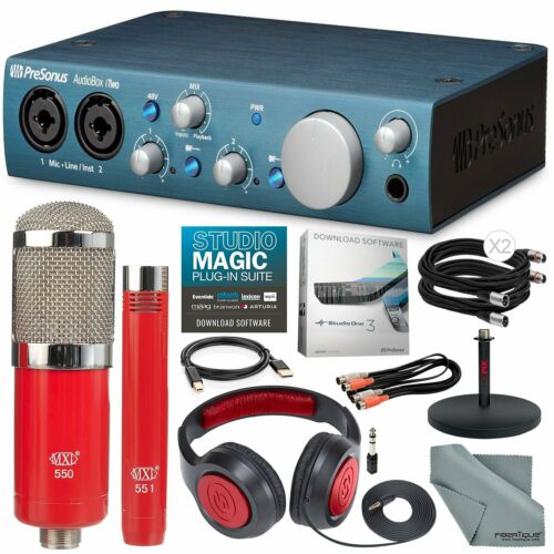 PreSonus AudioBox iTwo USB 2.0 & iPad MIDI/Audio Recording Interface and MXL 550