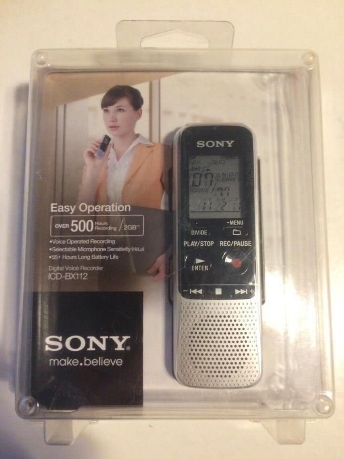 Sony ICD-BX112 Digital Voice Recorder - NEW & SEALED