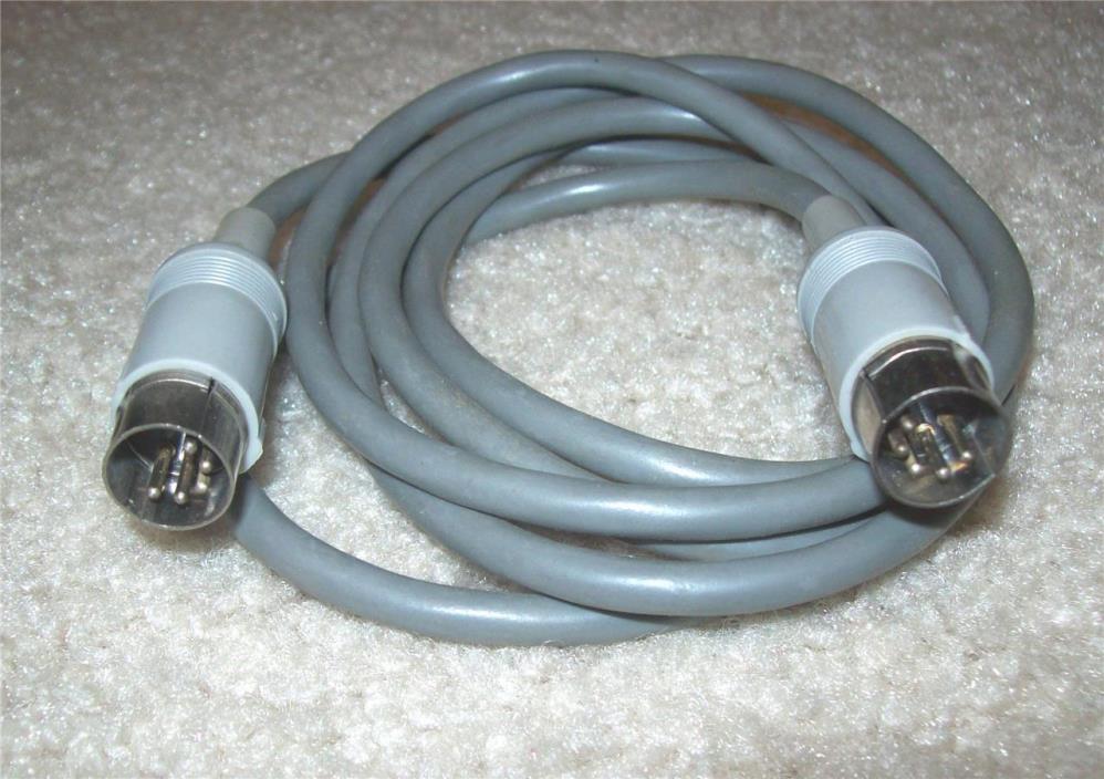 DIN 41524 MIDI CABLE --  5 PIN MALE DIN PLUG EACH END -- 5 FT LONG US SELLER