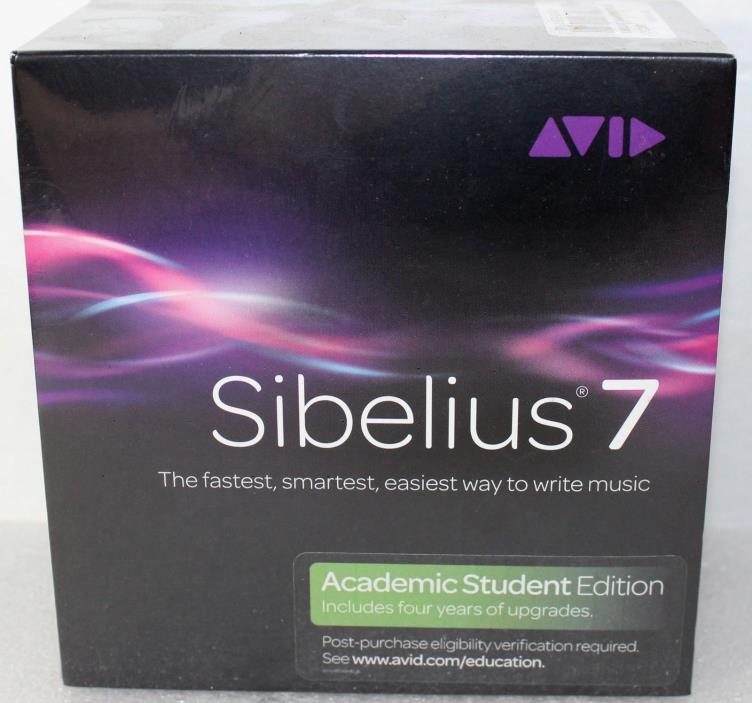AVID Sibelius 7 Music Notation Software  - Academic Student Edition NEW Sealed