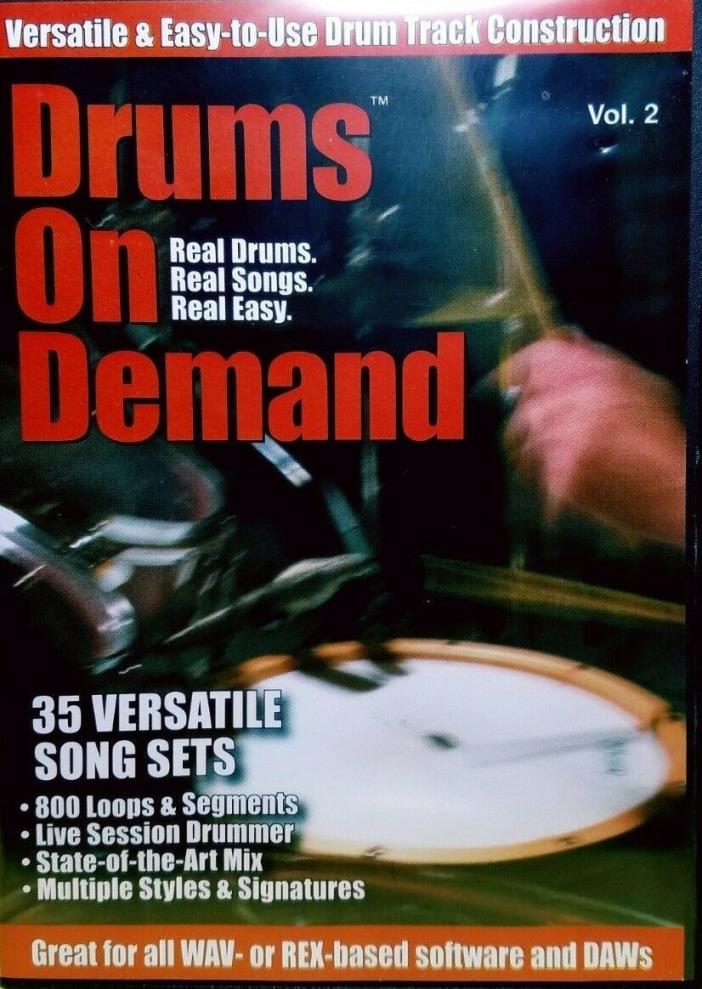 Drums On Demand home music recording drummer's loops software cd-rom: Volume 2