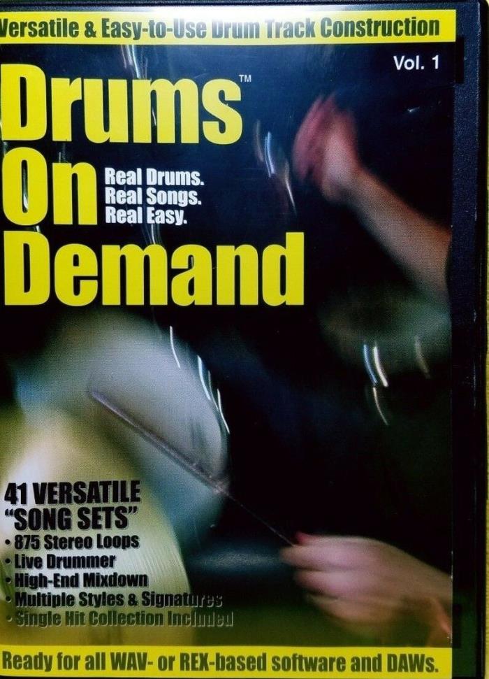 Drums On Demand home music recording drummer's loops software cd-rom: Volume 1