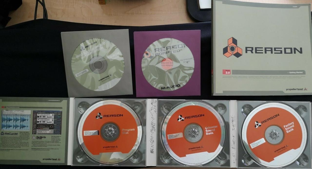 Propellerhead Reason 2.0 Install Discs and Sound Banks