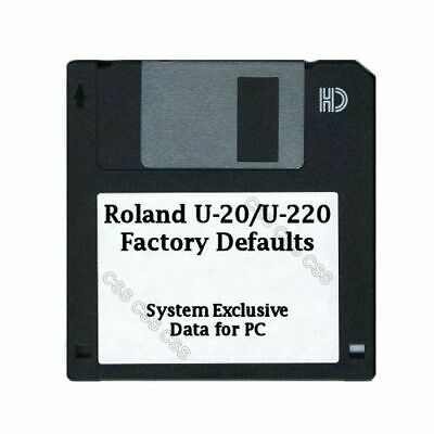 Roland U-20/U-220 Factory Defaults Floppy Disk System Exclusive Data For PC