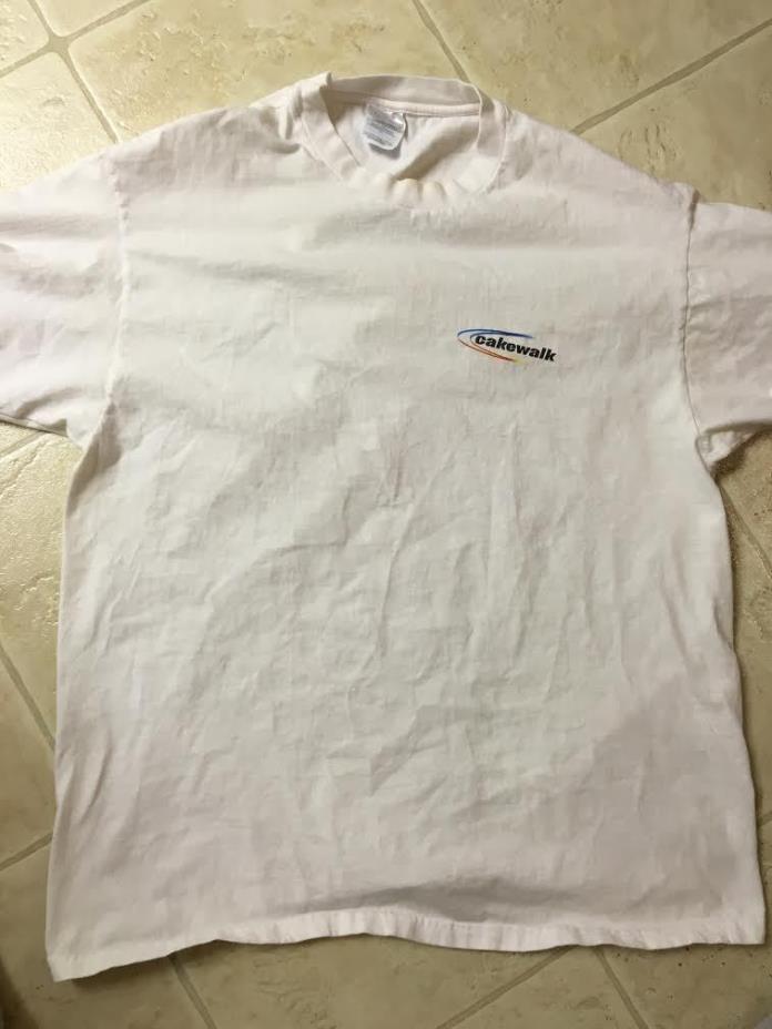 CAKEWALK RECORDING SOFTWARE DOUBLE SIDED T-SHIRT, XL, VINTAGE AND VERY COOL