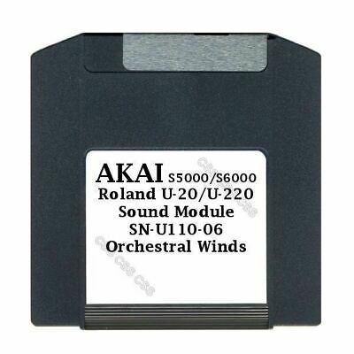 Akai S5000/S6000 Zip Disk 100MB Roland U-20/U-220 SN-U110-06 Orchestral Winds
