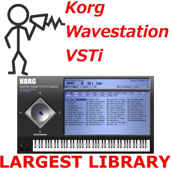 Korg Collection Wavestation VSTi Software 30,000+ Sounds Programs WSRAM Library