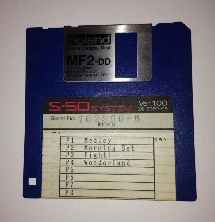 Roland S-50  Systems Floppy Disk - Medley, Morning Set, Fight & Wonderland