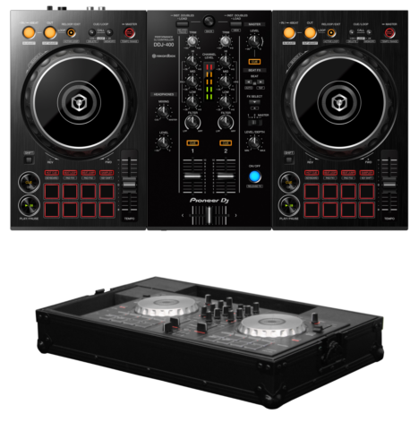 Pioneer DJ DDJ-400 + Odyssey FRPIDDJSBBL Case Bundle Deal