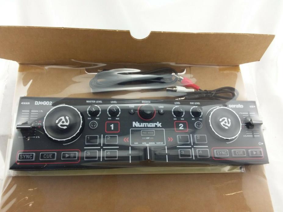 Numark DJ2GO2 Compact Portable Serato DJ Controller with Audio Interface