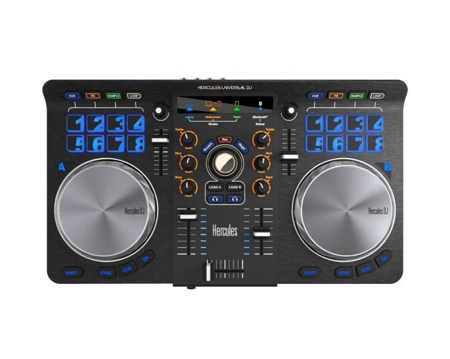 Hercules Universal DJ - Portable DJ Controller w/ Built-In Bluetooth