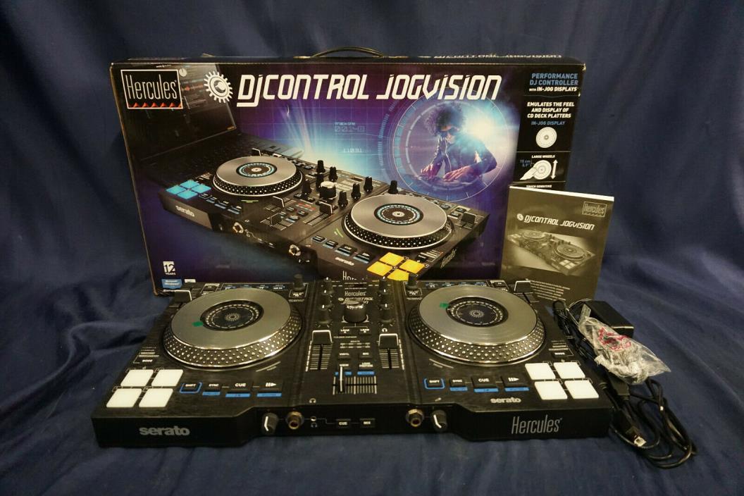 Hercules DJ Control Jogvision Equipment Controller USB Mixer W/Box