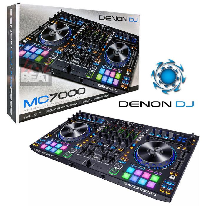 DENON MC7000 Professional 4 Channel Dual USB Controller & Serato DJ Software