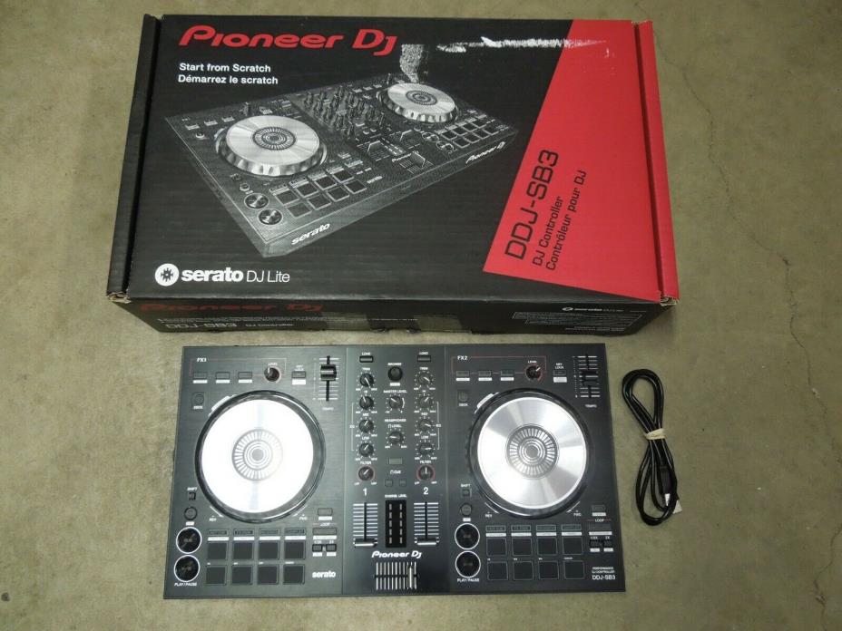 Pioneer DJ DDJ-SB3 Portable 2-Channel Serato DJ Lite Controller W/ Box