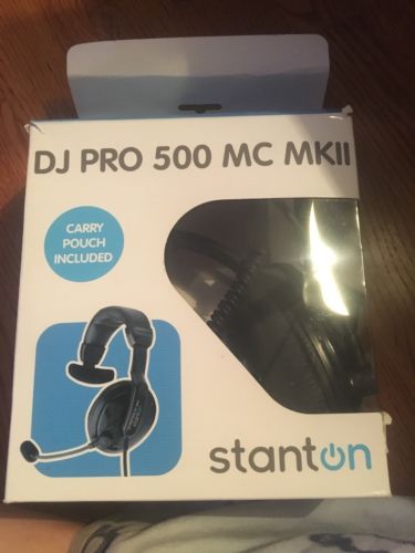 Stanton DJ Pro 500 MC MK II DJ headset with Mic EUC With Box