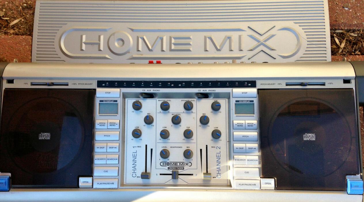 HOME MIX DJ CD PLAYER & MIXER WITH SPEAKERS IN GREAT CONDITION