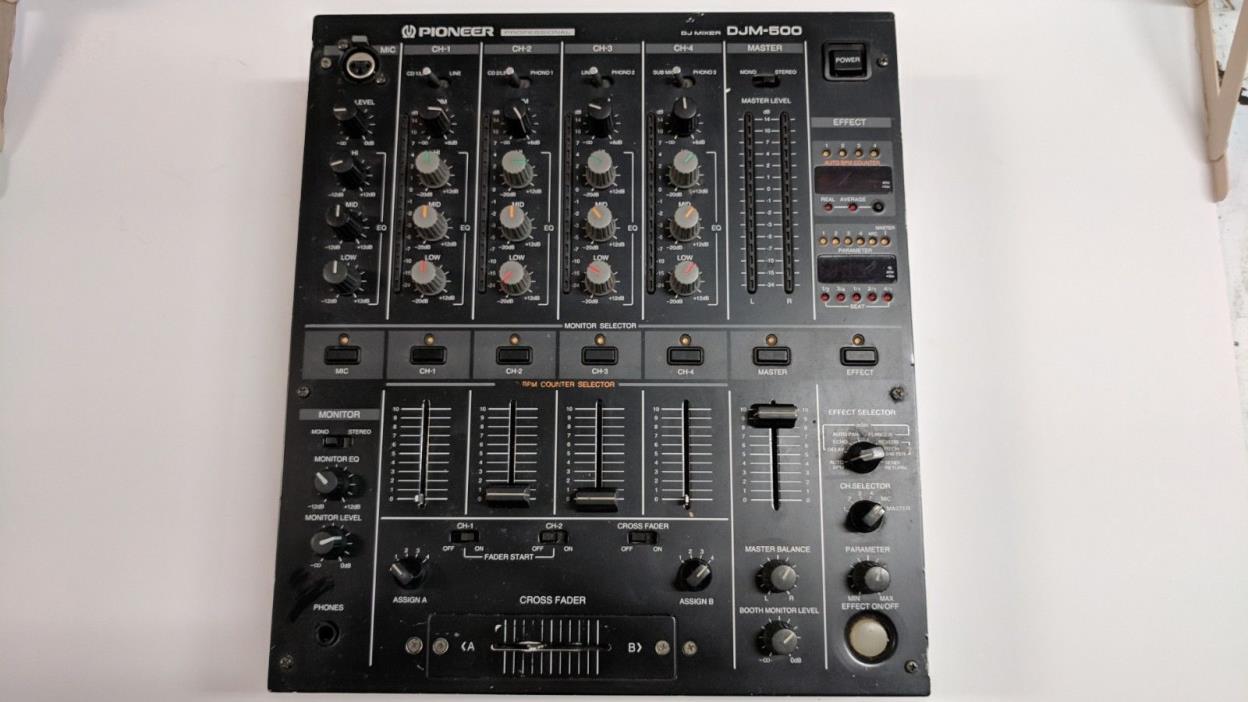 Pioneer DJM 500 DJ Mixer AS-IS Partially Tested