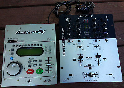 American DJ PRO-DJ2 PROformer Plus CD Player + BattleDeck Q-D3 Mixing Board