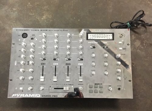 Pyramid Studio Pro PMR9600 4 Channel Stereo Mixer w/ Drum FX For Parts or Repair