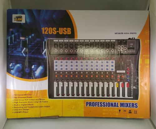 Professional Mixers 120S-USB 12 Channel MP3&USB status display