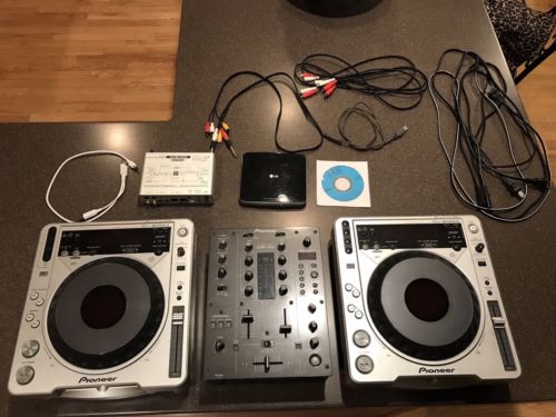 2 Pioneer CDJ-800MK2 Digital Turntables & DJM-400 Mixer Bose Headphones Lot NICE